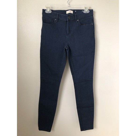 Ann Taylor Loft Outlet Jeans Womens Size 0 Dark Blue Denim Legging Jegging Pants - Picture 1 of 9